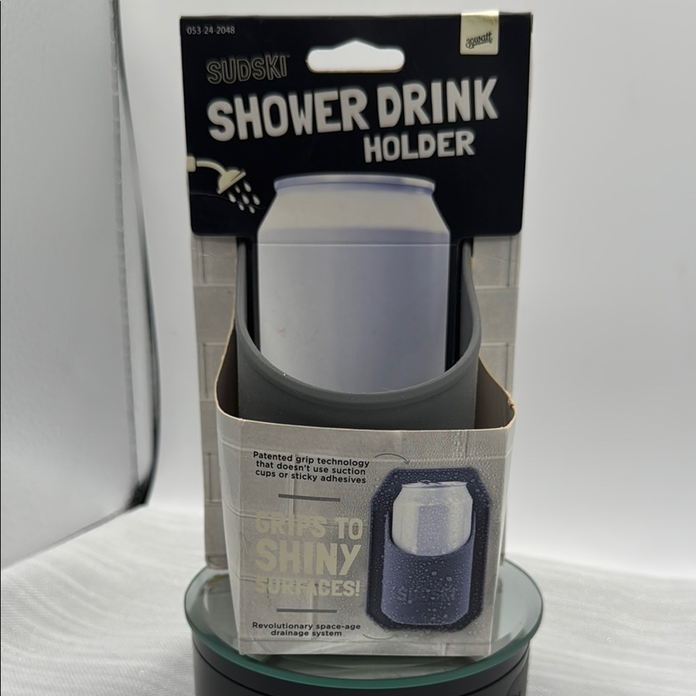 Sudski Shower Drink Holder Patented grip technology no adhesive … needed NWT